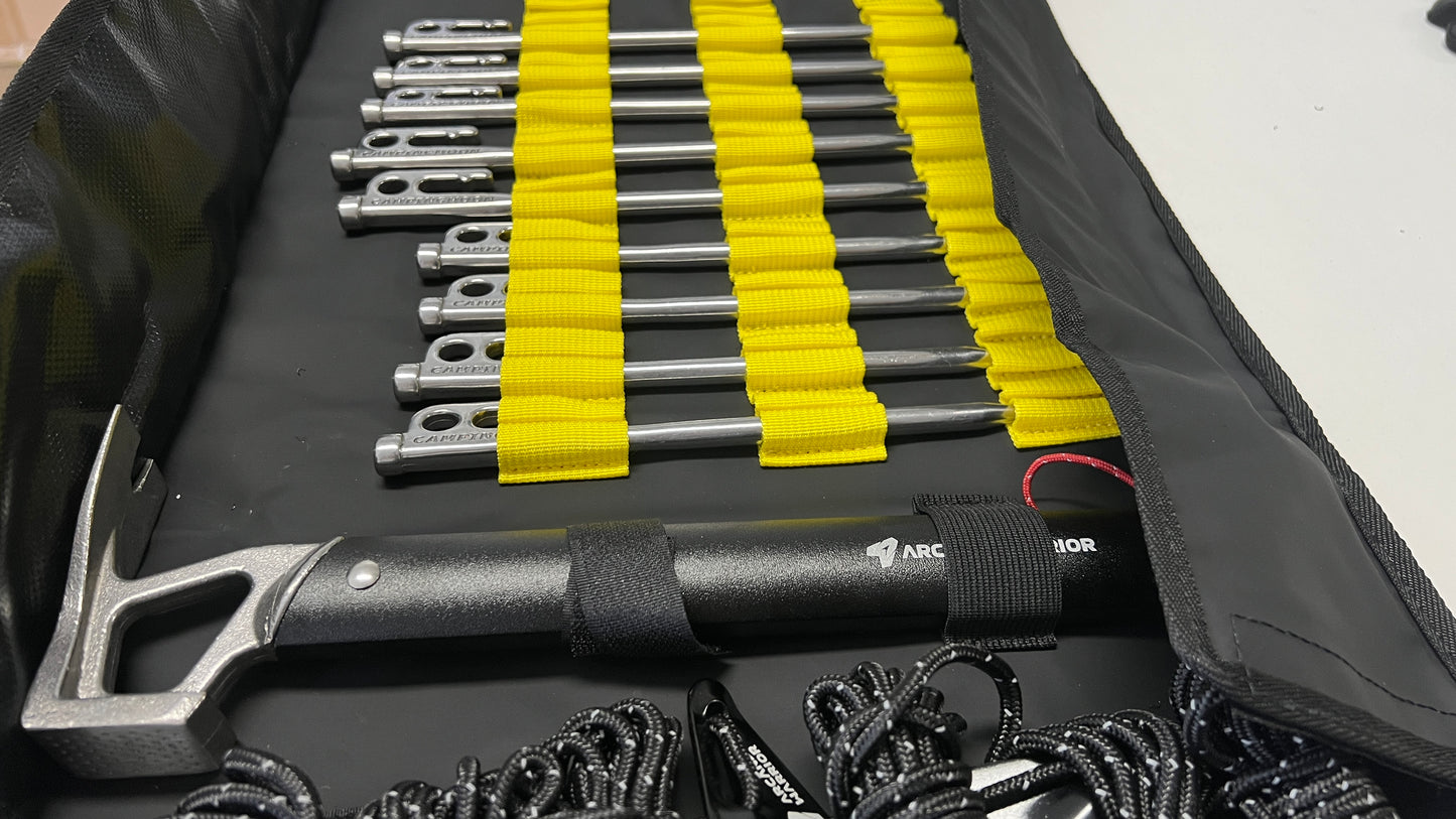 AW Camping Pegs Hammer Ropes Set